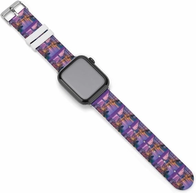 Venice Italy Night Adjustable Silicone Watchband Compatible with IWatch Classic Soft Sports Watch Strap for Men Women