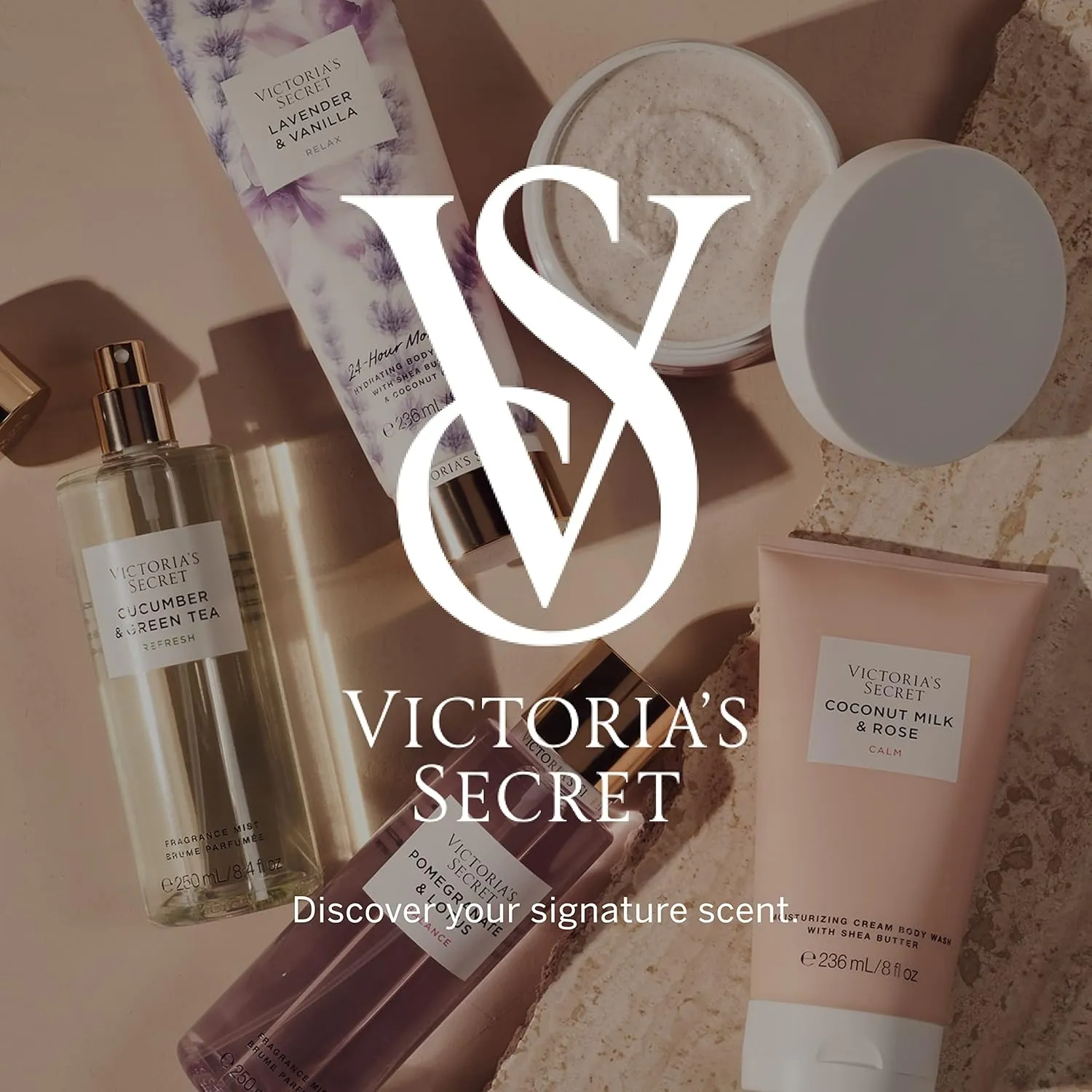 Victoria's Secret Coconut Milk and Rose Body Mist for Women, Feel Calm Women’s Fragrance, 250 ml / 8.4 oz
