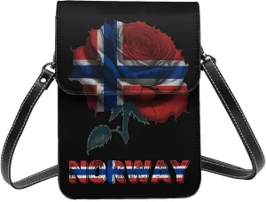 Vintage Portugal Portuguese Flag Rose Flower Small Crossbody Purse Cell Phone Bag for Women