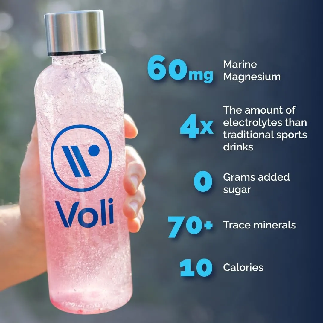 Voli Hydration Electrolytes Powder Packets - Drink Mix - Variety Pack, 15 Ct - Superfoods & Minerals - Coconut Water, Aquamin Magnesium, Himalayan Pink Salt & Irish Sea Moss - No Added Sugar