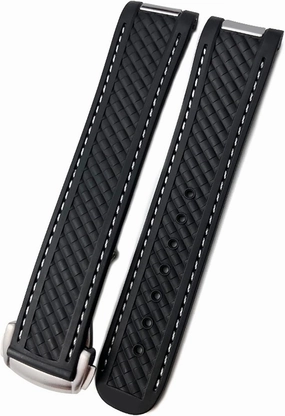 Watch Band for Omega 300 AT150 DE Ville Soft Silicone Rubber Watch Strap Watch Accessories Watch Bracelet