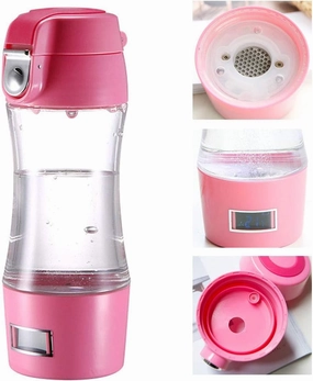 Water Purifiers, Hydrogen Alkaline Water Bottle Hydrogen Water Generator Ionizer Portable Mode 3 Mins Rapidly Generate 1000Ppb High Concentration Discharge Ozone and Chlorine 300Ml