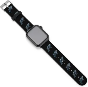 Whale Shark Adjustable Silicone Watchband Compatible with IWatch Classic Soft Sports Watch Strap for Men Women