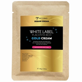 White Label Placenta Rich Gold Gel Cream 60g – Moisturizer with Placenta, Hyaluronic Acid & Collagen – 3-in-1 Hydrating Gel Cream for Smooth, Supple & Hydrated Skin