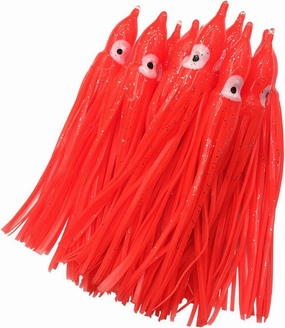 wild.life Luminous Hoochie Octopus Skirts Trolling Lures Fishing Tackle Soft Plastic Lures Squid Skirts Saltwater/Bait Lures Multicolored 1.9 '' - 12 ''（22PK