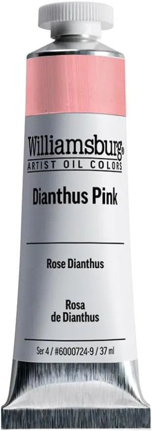Williamsburg Artist Oil Colors by GOLDEN, Dianthus Pink, 37 ml tube, Professional Oil Paint, Opaque