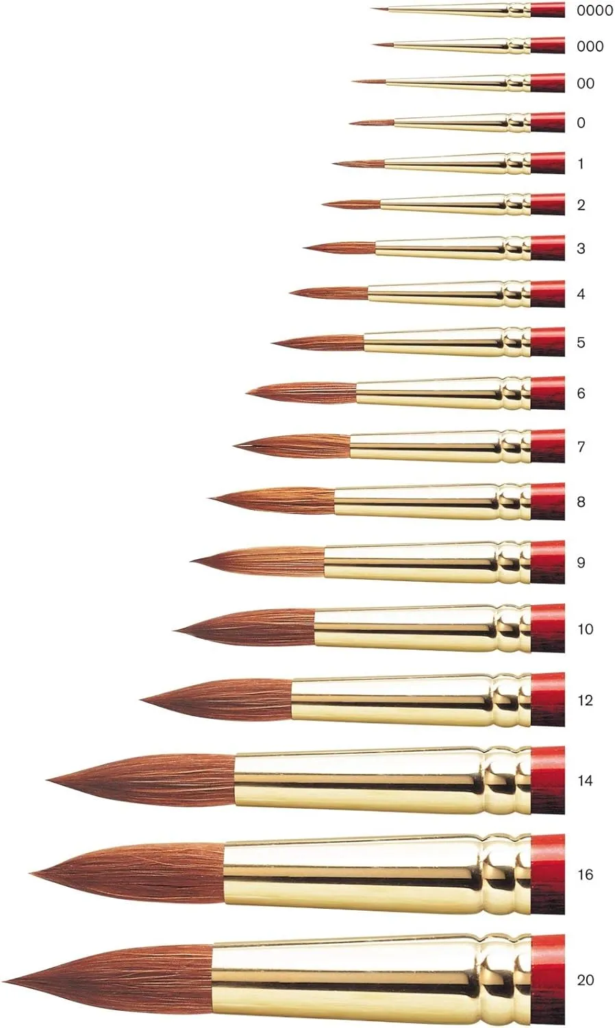 Winsor & Newton Sceptre Gold II Series 101 Short Handle Brush-Round #14, Brown