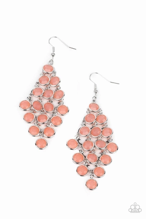 With All DEW Respect Orange Paparazzi Earrings