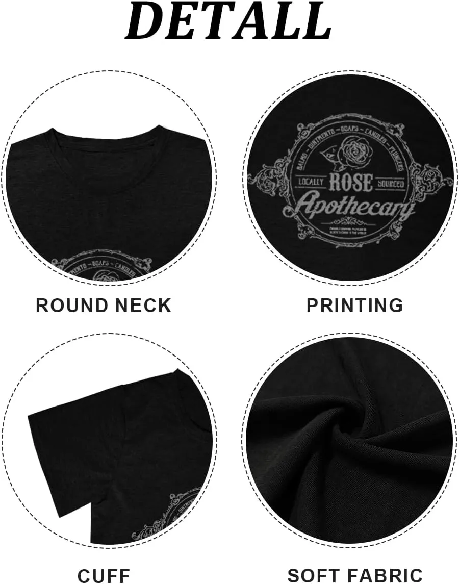 Women Vintage T Shirt Funny Summer Short Sleeve Tops Print Graphic Tees