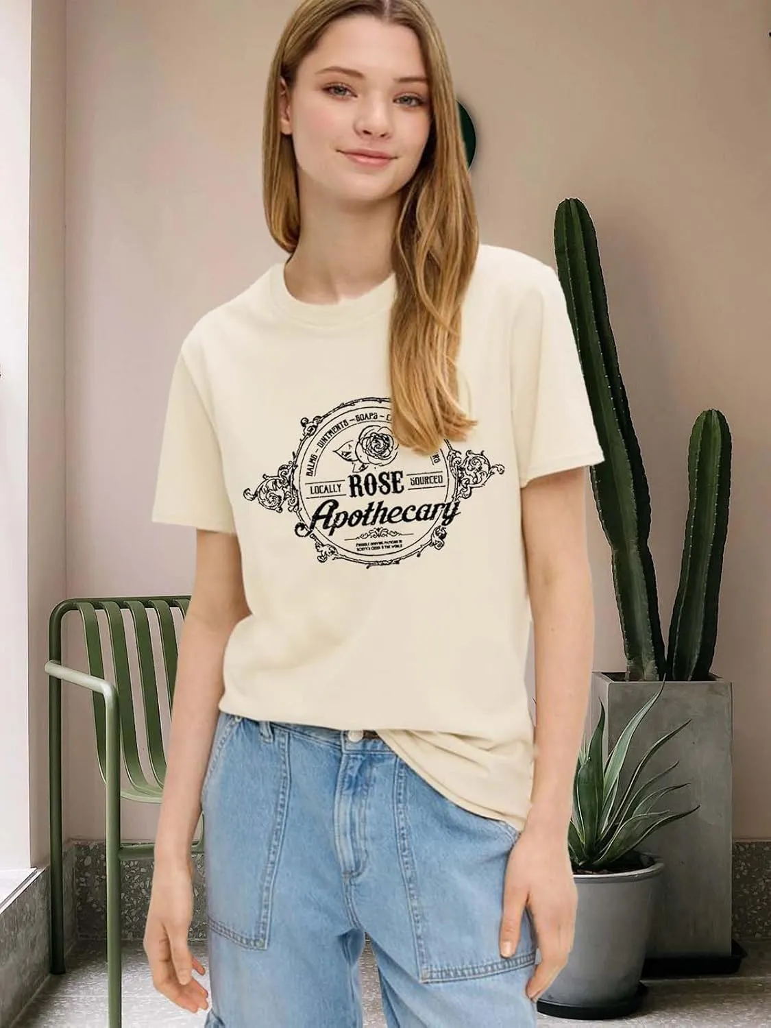 Women Vintage T Shirt Funny Summer Short Sleeve Tops Print Graphic Tees