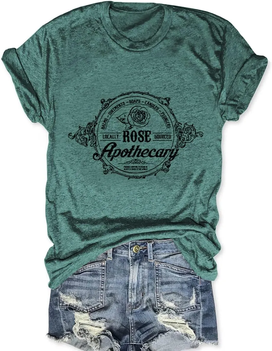 Women Vintage T Shirt Funny Summer Short Sleeve Tops Print Graphic Tees