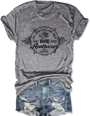 Women Vintage T Shirt Funny Summer Short Sleeve Tops Print Graphic Tees