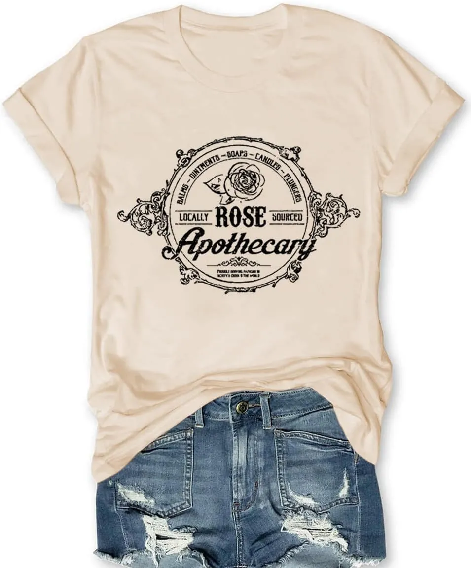 Women Vintage T Shirt Funny Summer Short Sleeve Tops Print Graphic Tees
