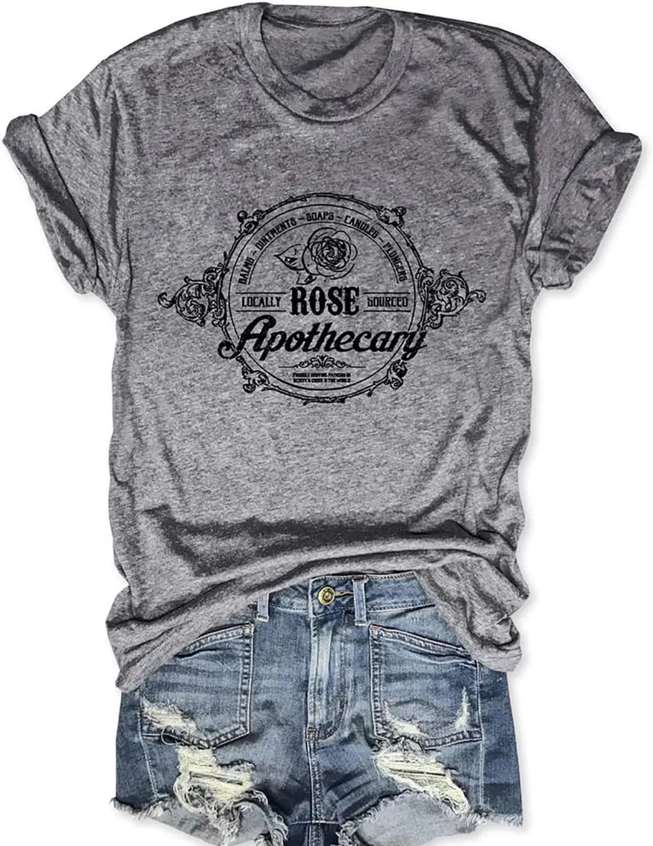 Women Vintage T Shirt Funny Summer Short Sleeve Tops Print Graphic Tees