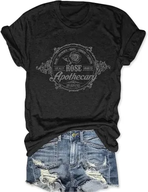 Women Vintage T Shirt Funny Summer Short Sleeve Tops Print Graphic Tees