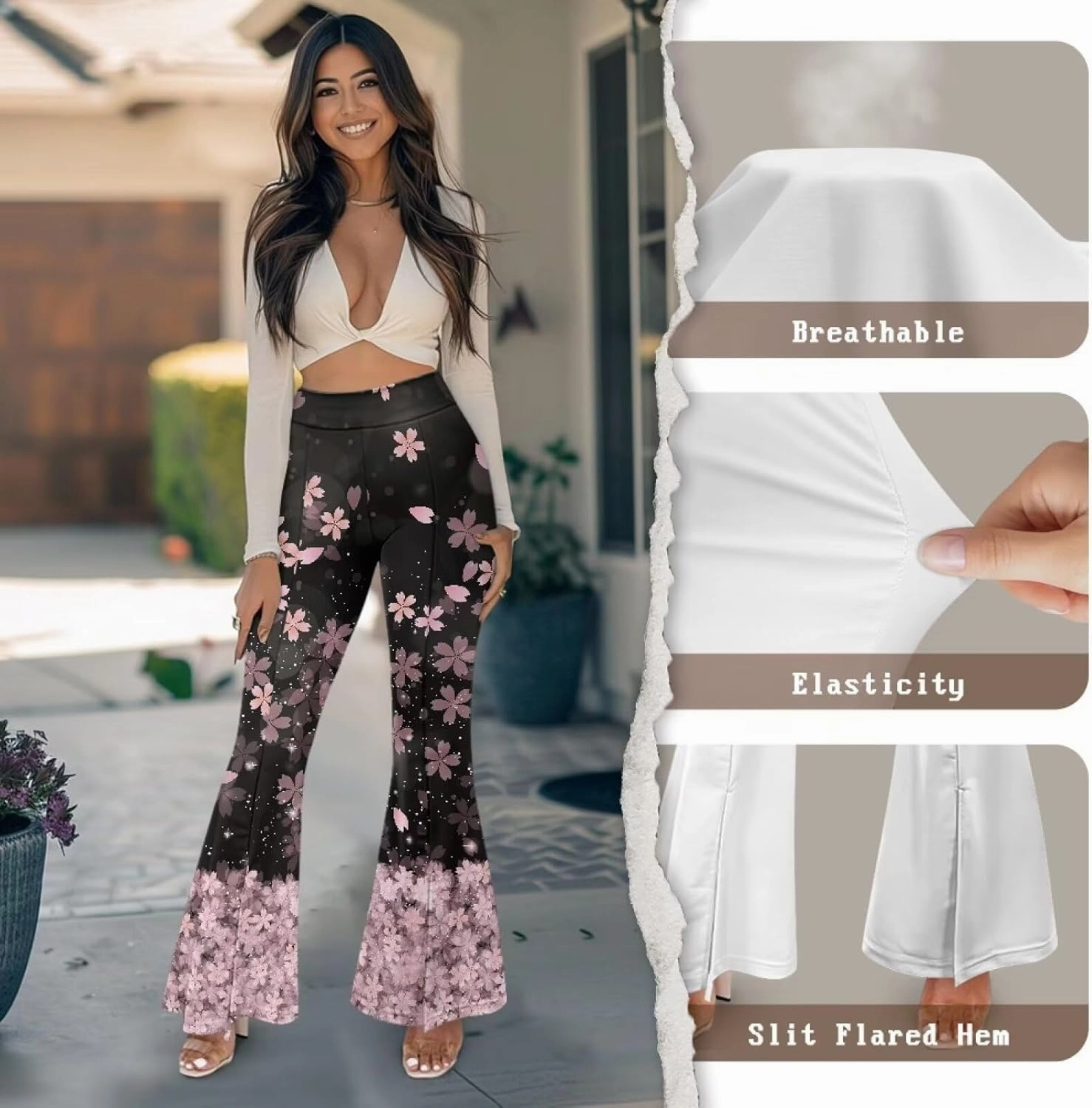 Women's Bootcut Yoga Pants High Waist Workout Bootleg Yoga Leggings Buttery Soft Tummy Control 4 Way Stretch Pants