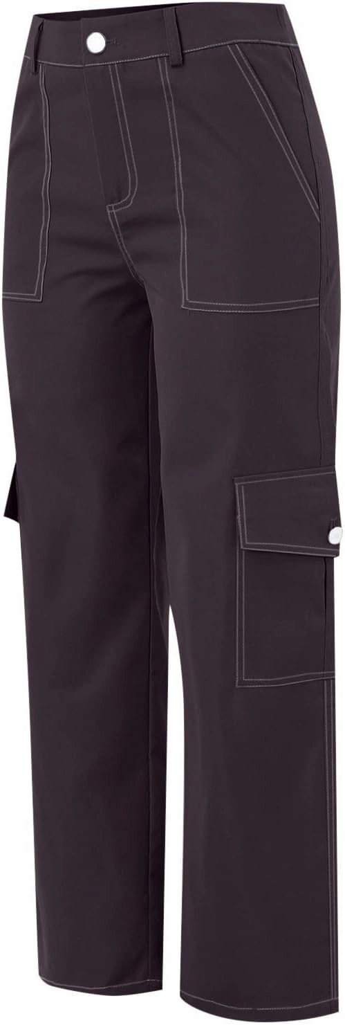 Women's High Waisted Cargo Pants Baggy High Waisted Parachute Pants with Pockets Wide Leg Y2K Streetwear Casual Pants