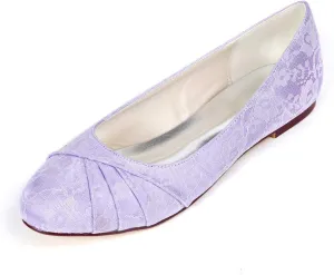 Women’s Ballet Flat Shoes Knit Satin Dress Shoes Round Toe Slip On Ballerina Walking Flats Shoes for Woman Low Comfort Soft