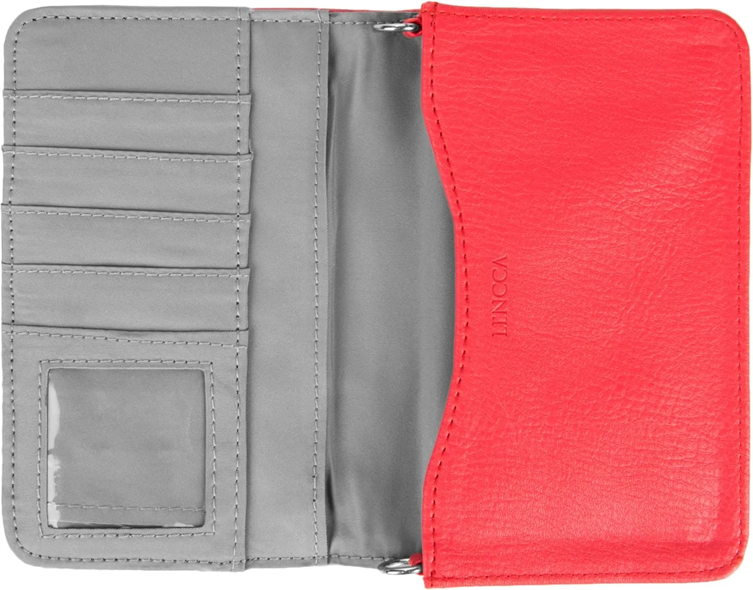 Womens Crossbody Cell Phone Wallet Clutch with Chain Strap for iPhone 12 11 Pro Max 6.7" 6.5" 6.1" (Pink Silver)