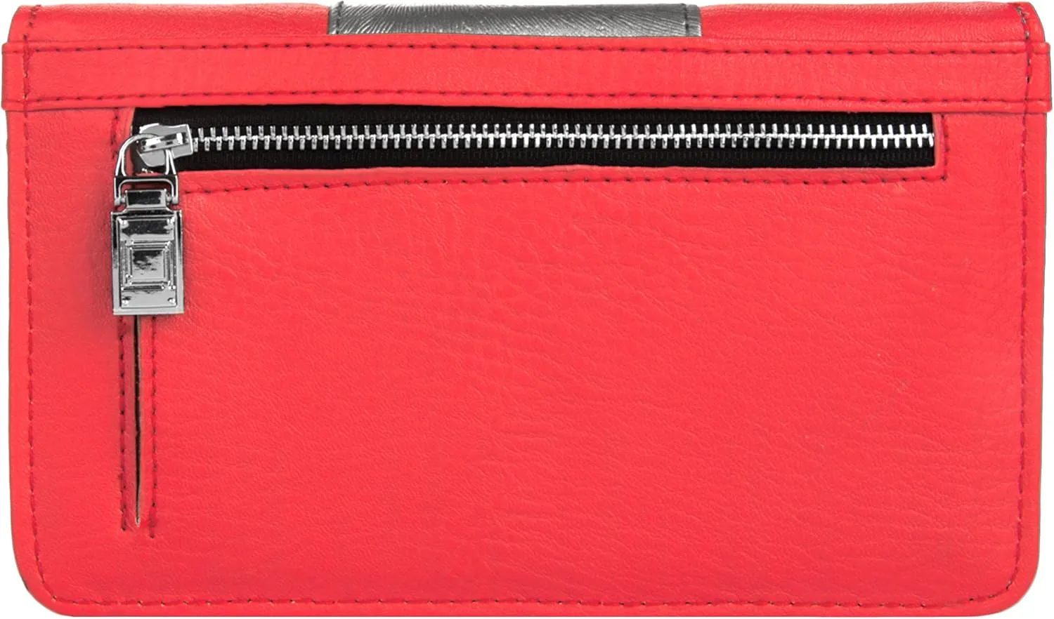 Womens Crossbody Cell Phone Wallet Clutch with Chain Strap for iPhone 12 11 Pro Max 6.7" 6.5" 6.1" (Pink Silver)