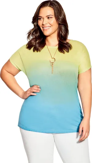 Women's Plus Size Top-Victoria Ombre Necklace