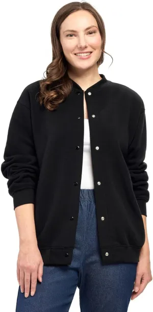 Womens Snap Up Jacket - Soft, Fleecy Lining for Three-Season Comfort