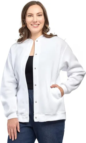 Womens Snap Up Jacket - Soft, Fleecy Lining for Three-Season Comfort