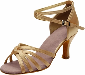 Womens Dress Sandals Open Toe Latin Dance Shoes Tango Performance Shoes Chunky Heels Professional Dance Shoe