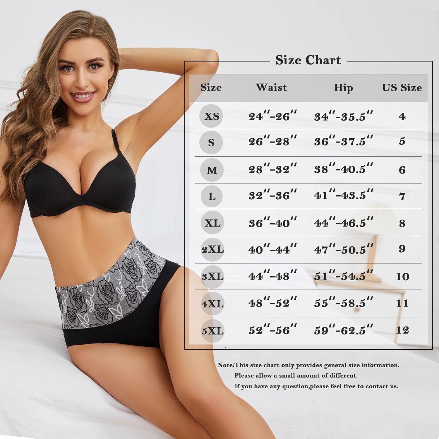 Womens Underwear Cotton Tummy Control High Waisted Underwear Soft Breathable Full Coverage Panties Multipack