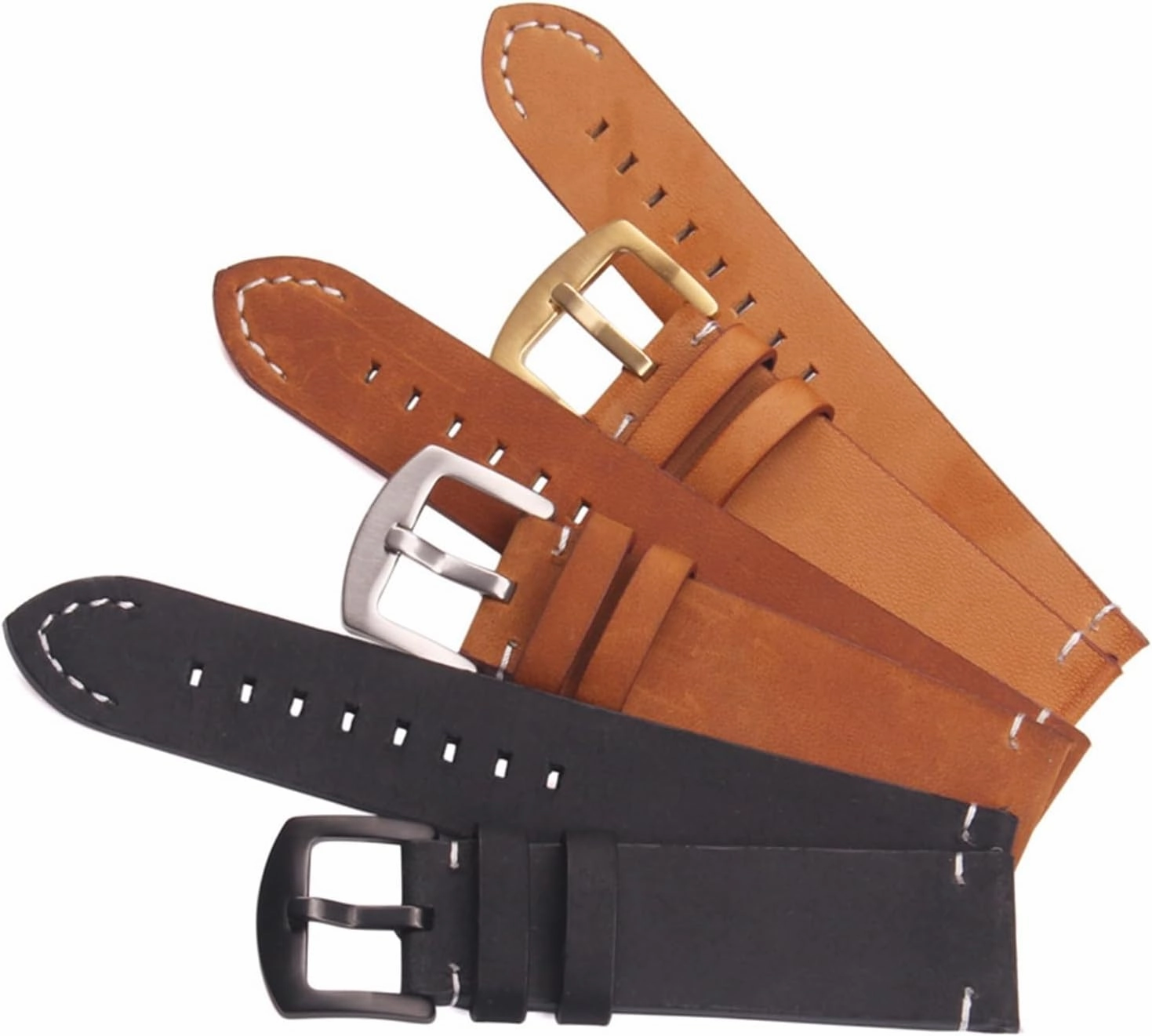 yaoqijie Italian Genuine Leather Watchbands Black Dark Brown Men 18 20 22mm Soft Vintage Watch Band Strap Metal Pin Buckle Accessories lasting
