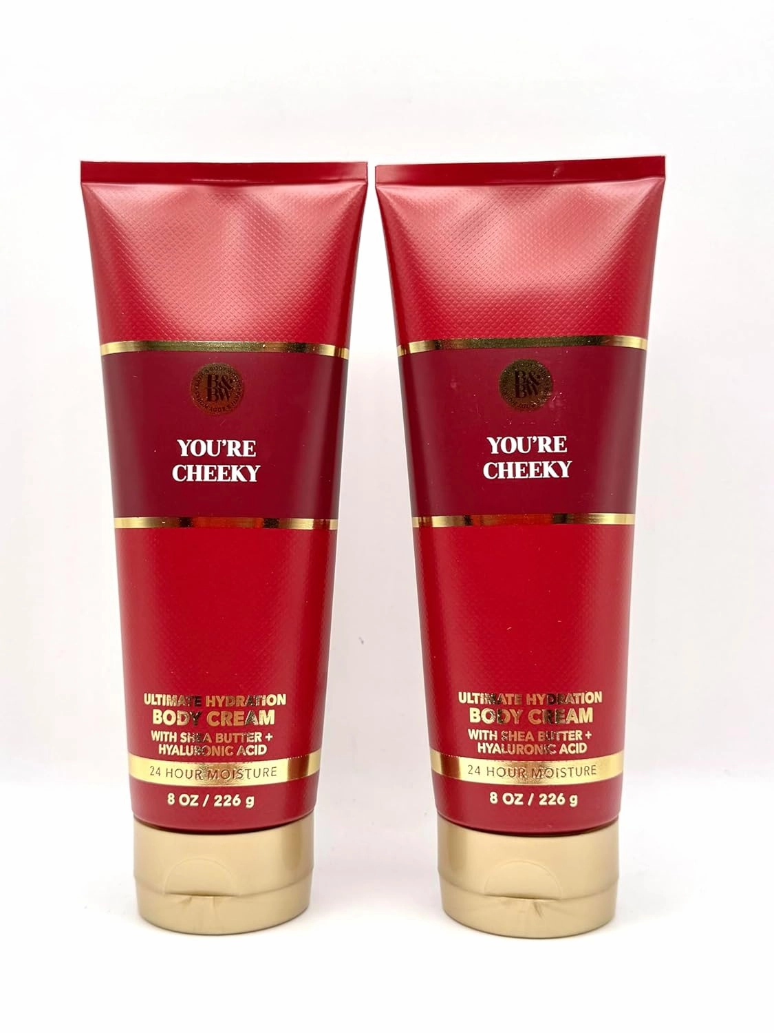 You're Cheeky Ultimate Hydration Body Cream, 24 Hour Moisture with Shea Butter and Hyaluronic Acid, Pink Peppercorn Vanilla Scent, 8 oz, 2-Pack