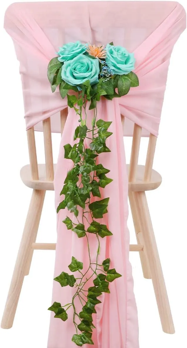 YUZZ Artificial Roses Flowers 25pcs Realistic Artificial Silk Fake Roses with Stems for DIY Wedding Bouquets,Centerpieces,Bridal Show Party,Home Decoration(Tiffany)
