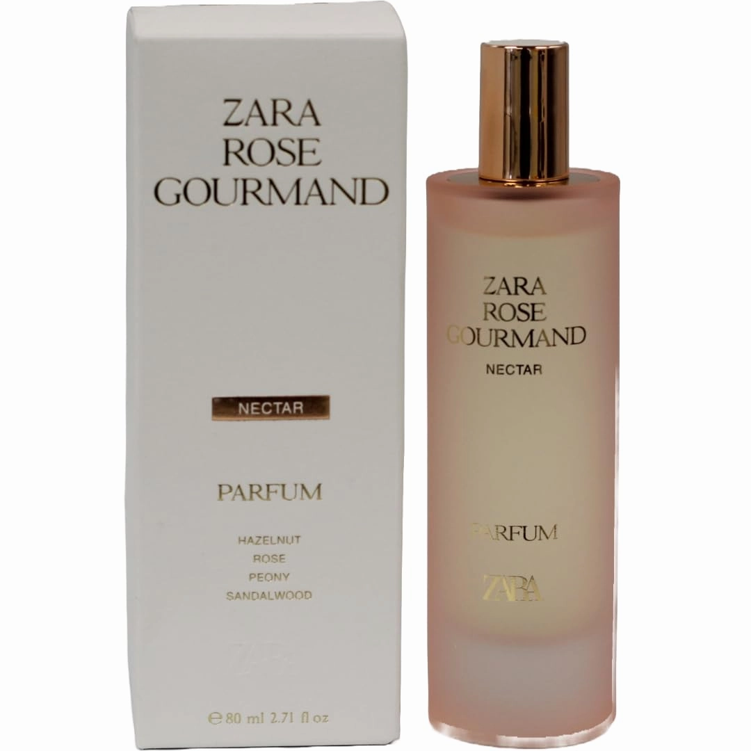 Zara Rose Gourmand Nectar Women Perfume Floral Gourmand Fragrance Scent with Juicy Pear Rose and Caramel EDP Eau de Parfum 80 ml (2.71 fl. oz.)