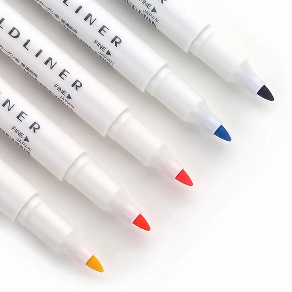 Zebra Mildliner Double-Sided Highlighter - 5 Colour Set