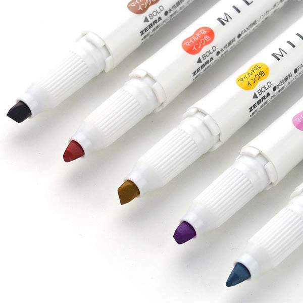 Zebra Mildliner Double-Sided Highlighter - 5 Colour Set