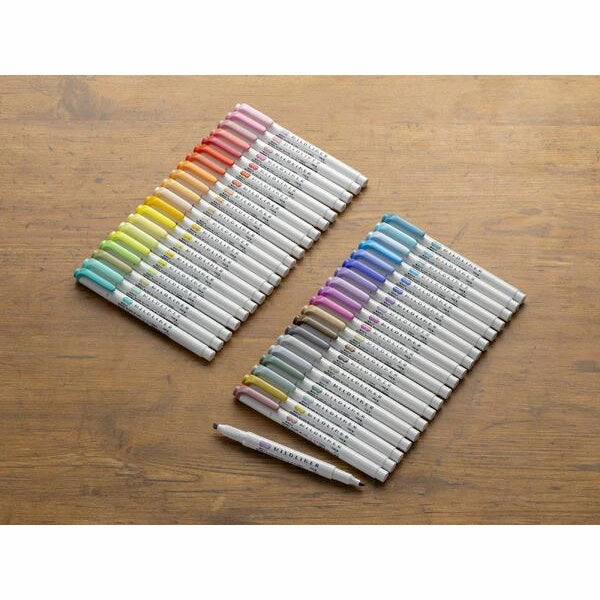 Zebra Mildliner Double-Sided Highlighter - 5 Colour Set