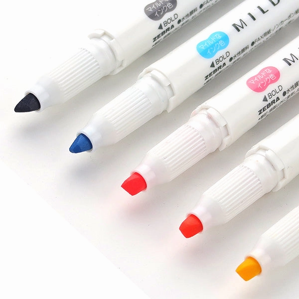 Zebra Mildliner Double-Sided Highlighter - 5 Colour Set