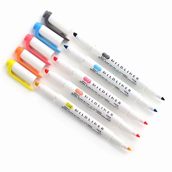 Zebra Mildliner Double-Sided Highlighter - 5 Colour Set