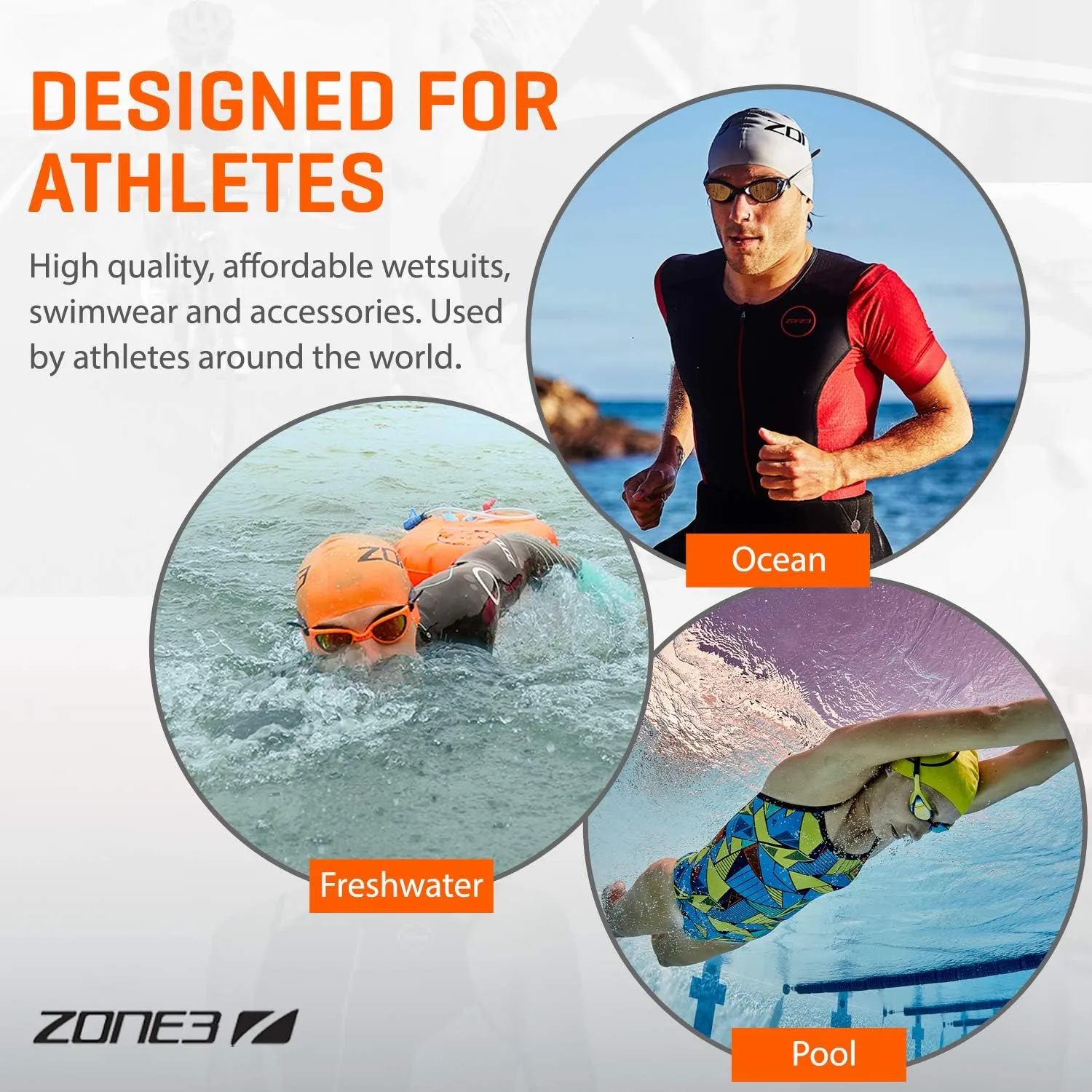ZONE3 Venator-X Anti-Fog Swim Goggles Wide Angle Lenses/Soft Silicone Gaskets For Training/Race, Open Water/Pool Swimming