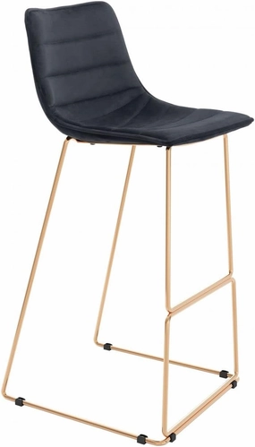 Zuo Modern Adele Bar Chair (Set of 2) Black & Gold